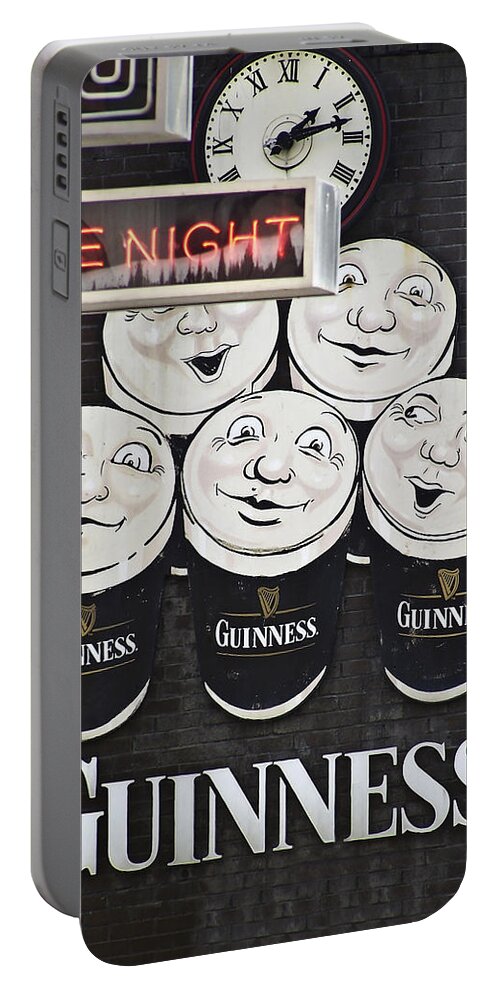 Guinness Portable Battery Charger featuring the photograph Late Night Guinness Limerick Ireland by Teresa Mucha