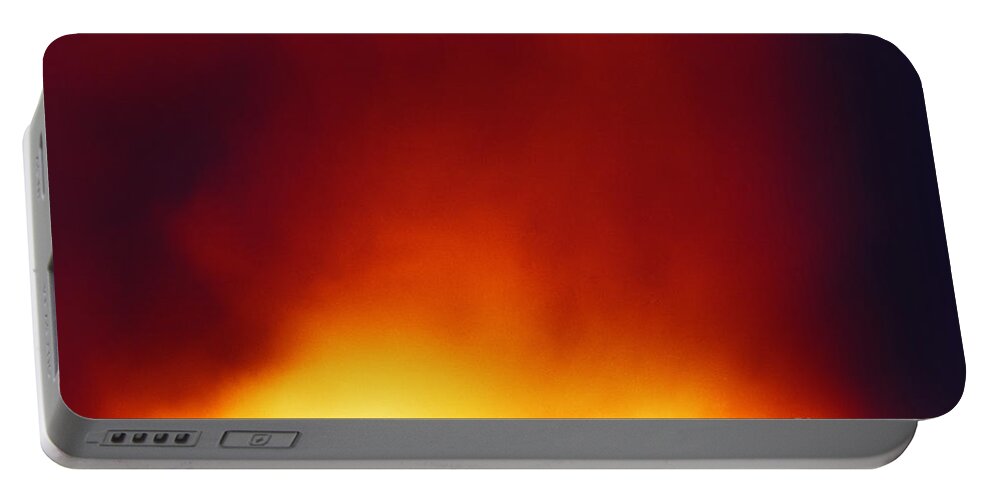 Active Portable Battery Charger featuring the photograph Lava At Night by Bob Abraham - Printscapes
