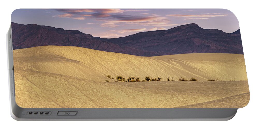 Arid Portable Battery Charger featuring the photograph Layers at the Dunes by Jerry Fornarotto