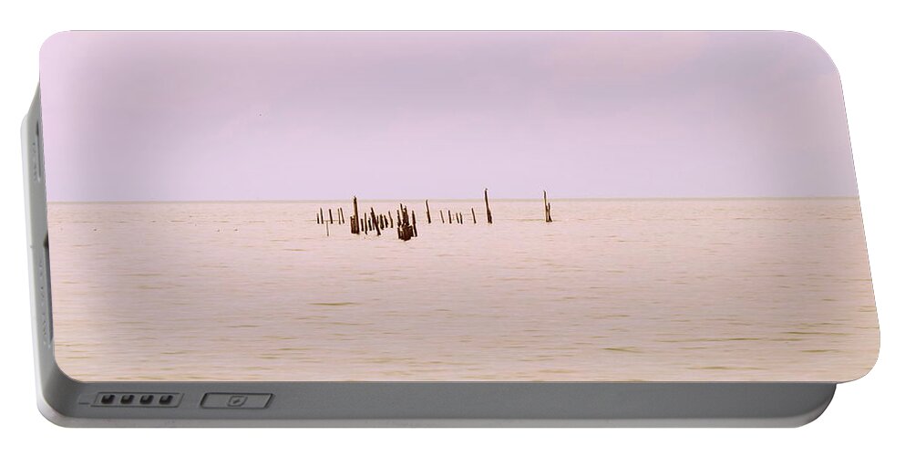 Sea Portable Battery Charger featuring the photograph Layers of Calm by Deborah Crew-Johnson