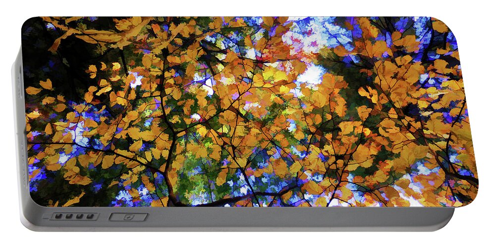 Leaves Of Autumn Portable Battery Charger featuring the painting Leaves of Autumn by Jeelan Clark