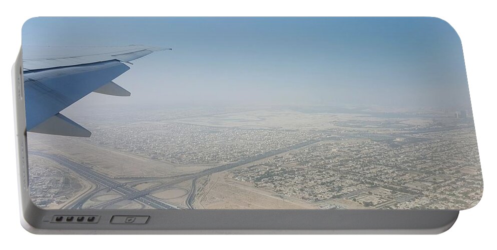 Landscape Portable Battery Charger featuring the photograph Clear Morning Over Dubai by William Slider