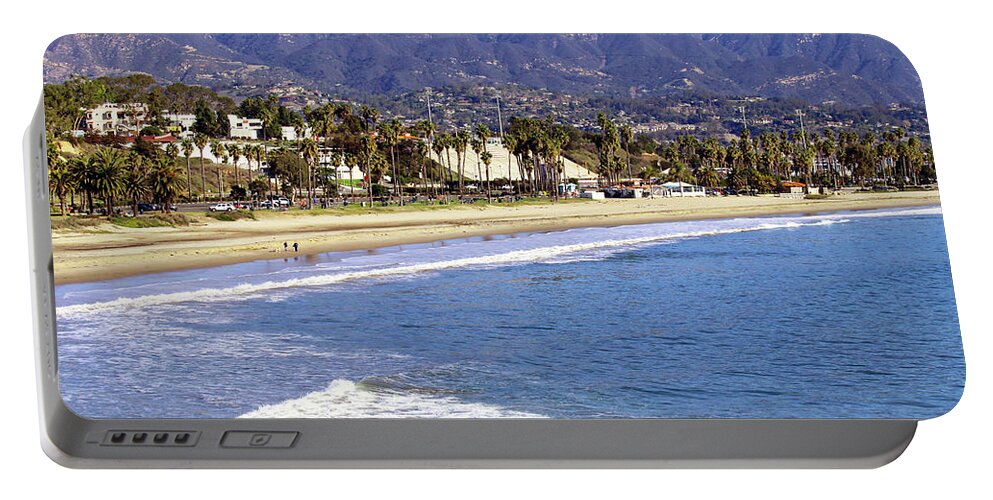 Santa Barbara Portable Battery Charger featuring the photograph Ledbetter Beach by Art Block Collections