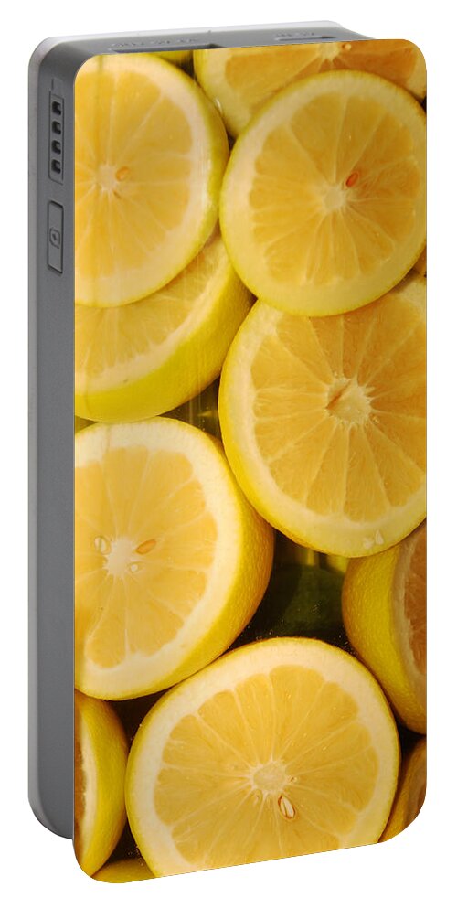 Still Life Portable Battery Charger featuring the photograph Lemon Still Life by Jill Reger