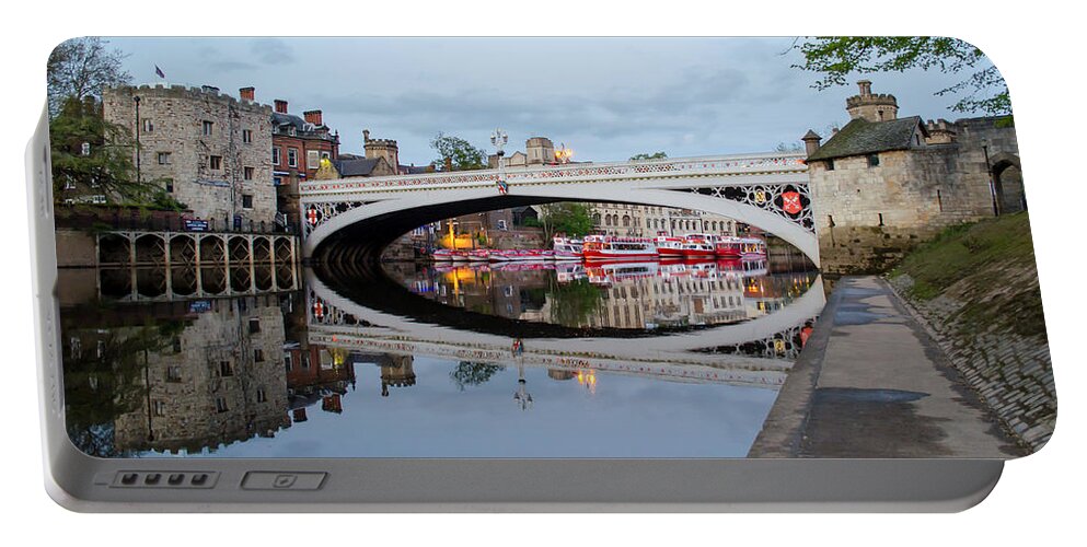 Lendal Portable Battery Charger featuring the photograph Lendal Bridge Reflection by Shanna Hyatt