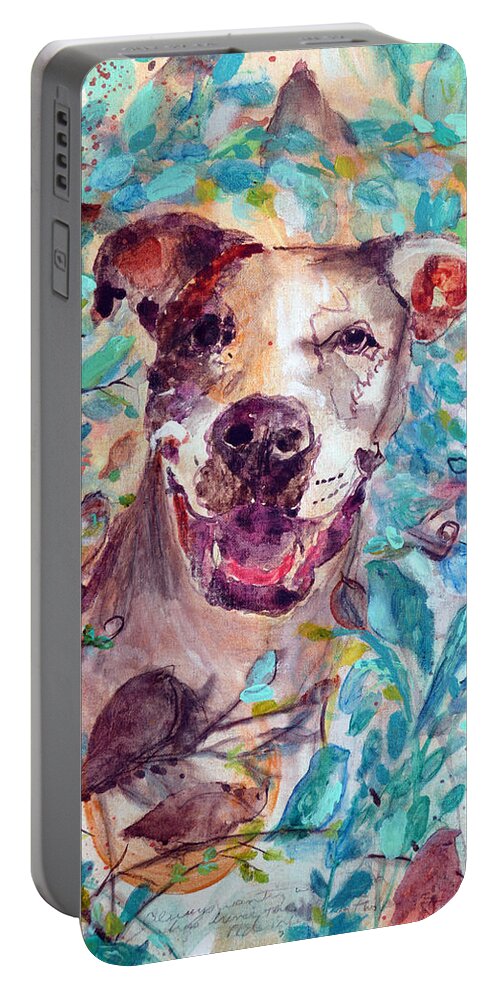  Portable Battery Charger featuring the painting Leon by Ashleigh Dyan Bayer