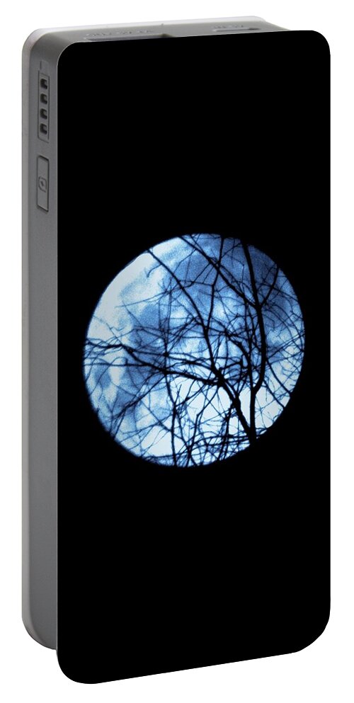 Moon Portable Battery Charger featuring the photograph Lesser One by Danielle R T Haney