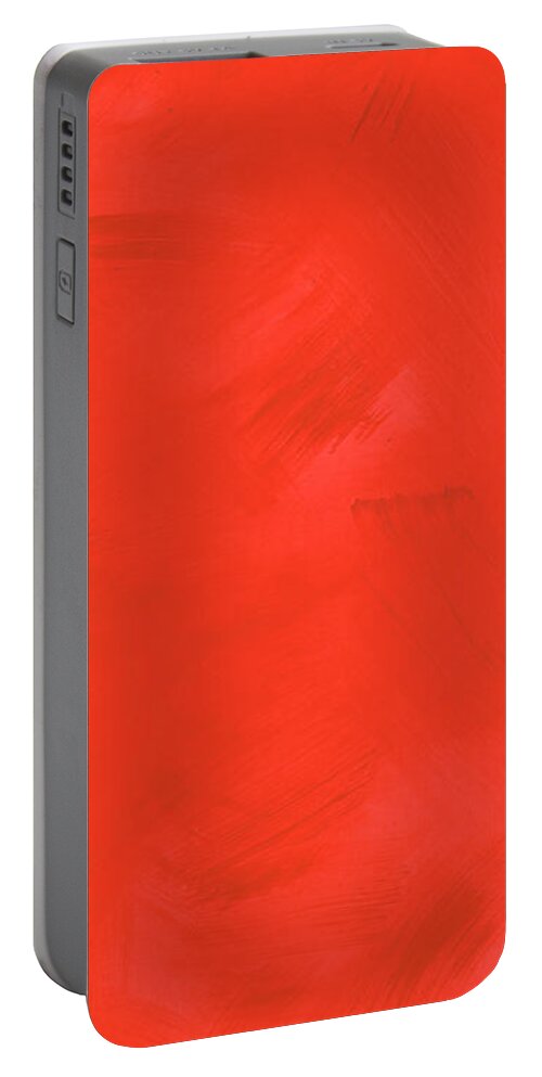 Abstract Expression Portable Battery Charger featuring the painting Let Love Rule 1 - Triptych by Angela Bushman