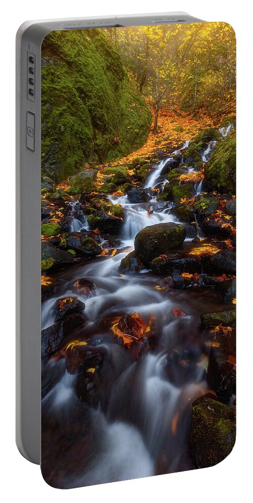 Fall Portable Battery Charger featuring the photograph Let the water fall by Darren White