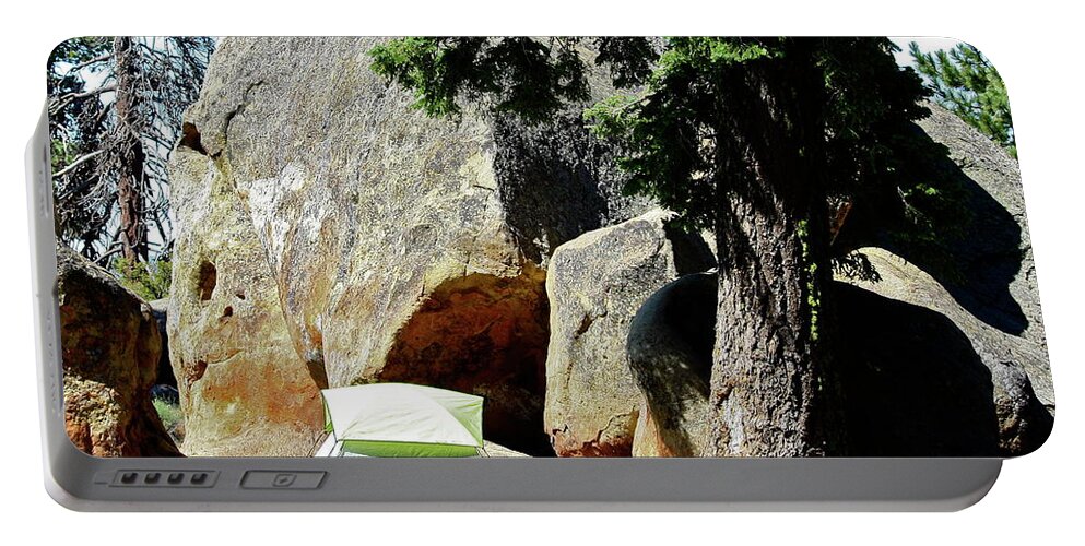Mountains Portable Battery Charger featuring the photograph Let's Go Camping by Diana Hatcher