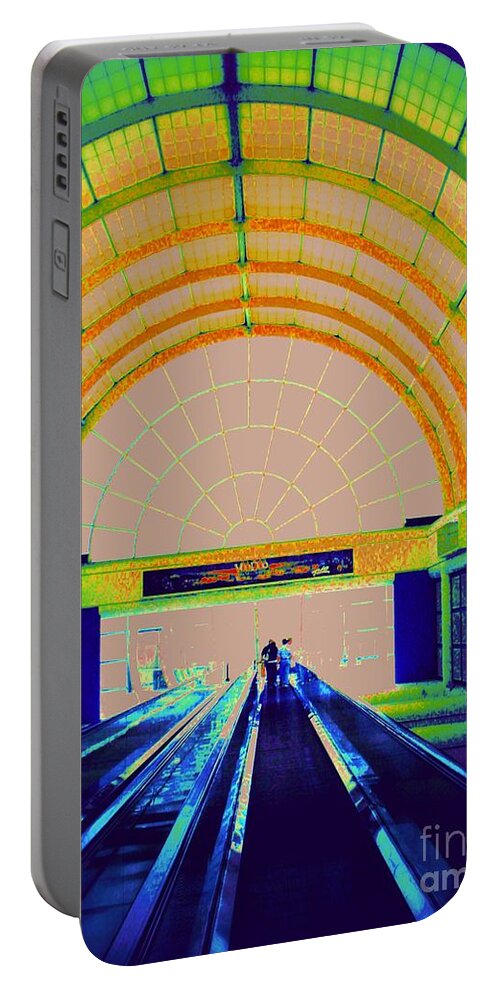 Architectural Portable Battery Charger featuring the photograph Lets Go by Julie Lueders 