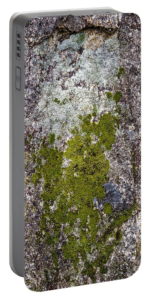 Australia Portable Battery Charger featuring the photograph Lichen on Granite by Steven Ralser