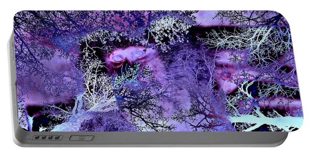 Life In The Ultra Violet Bush Of Ghosts Portable Battery Charger featuring the digital art Life in the Violet Bush of Ghosts by Silva Wischeropp
