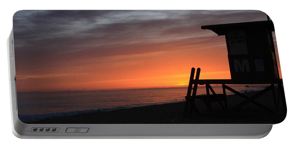 Lifeguard Station Portable Battery Charger featuring the photograph Lifeguard Station by Karen Ruhl