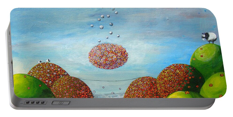  Portable Battery Charger featuring the painting Life's Path by Mindy Huntress