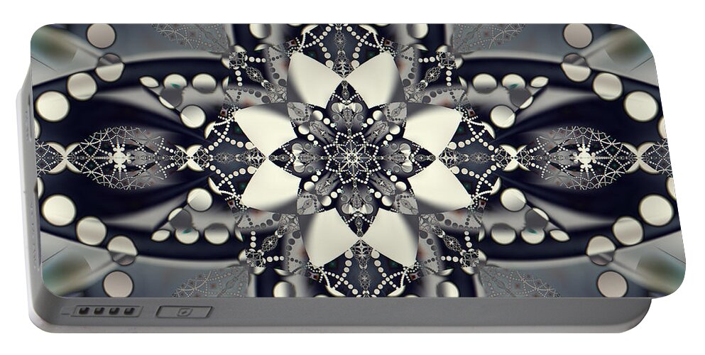 Abstract Portable Battery Charger featuring the digital art Light Wing by Jim Pavelle