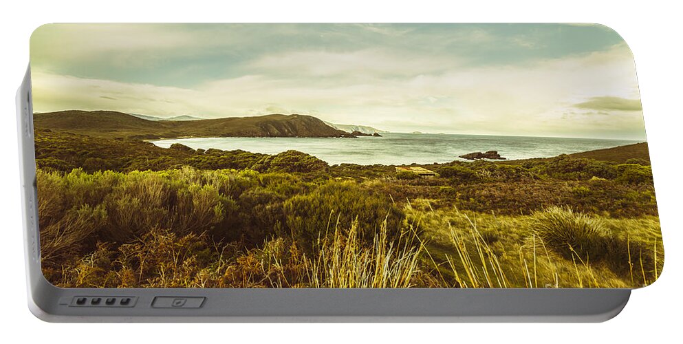 Beach Portable Battery Charger featuring the photograph Lighthouse Bay Beach Bruny Island by Jorgo Photography