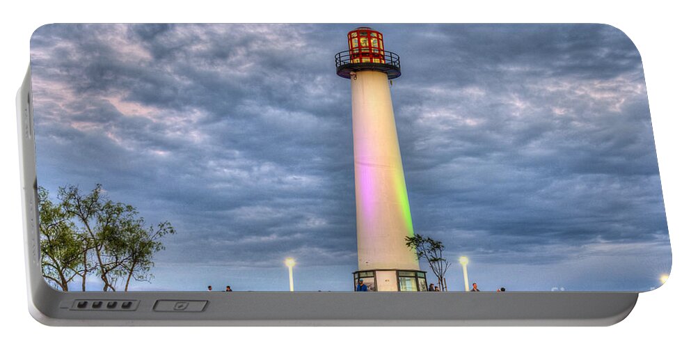 Lighthouse Portable Battery Charger featuring the photograph Lighthouse Shoreline Park by David Zanzinger