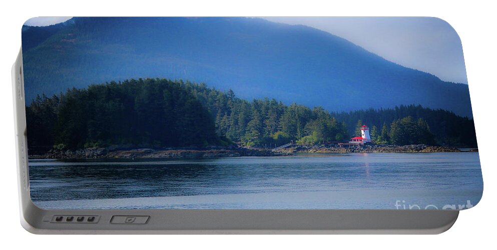 Lighthouse Portable Battery Charger featuring the photograph Lighthouse Sitka Alaska by Veronica Batterson