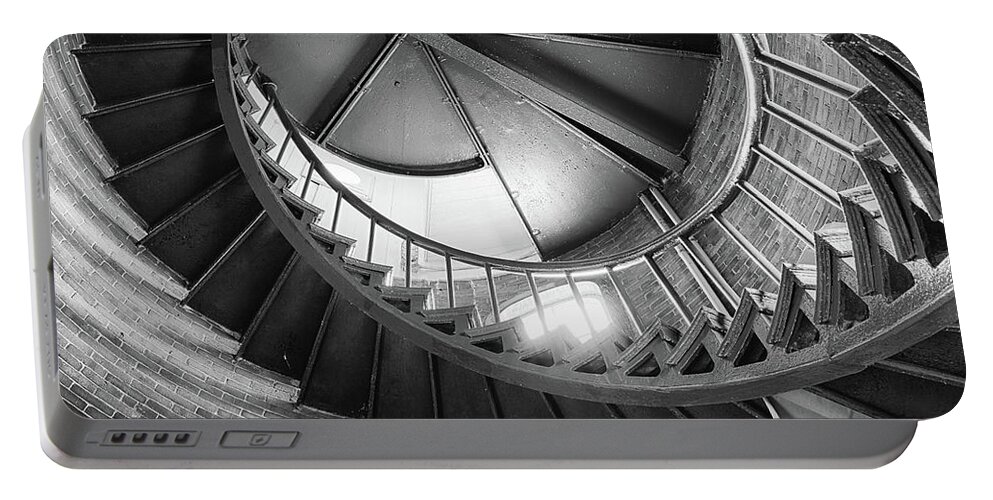 Lighthouse Portable Battery Charger featuring the photograph Lighthouse Stairs by Dillon Kalkhurst