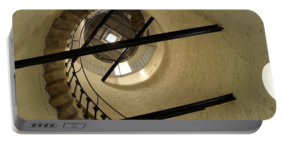 Stairs Portable Battery Charger featuring the photograph Lighthouse stairs by Lukasz Ryszka