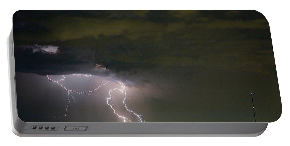 Colorado Lightning Storm Portable Battery Charger featuring the photograph Lightning Man in the Clouds by James BO Insogna