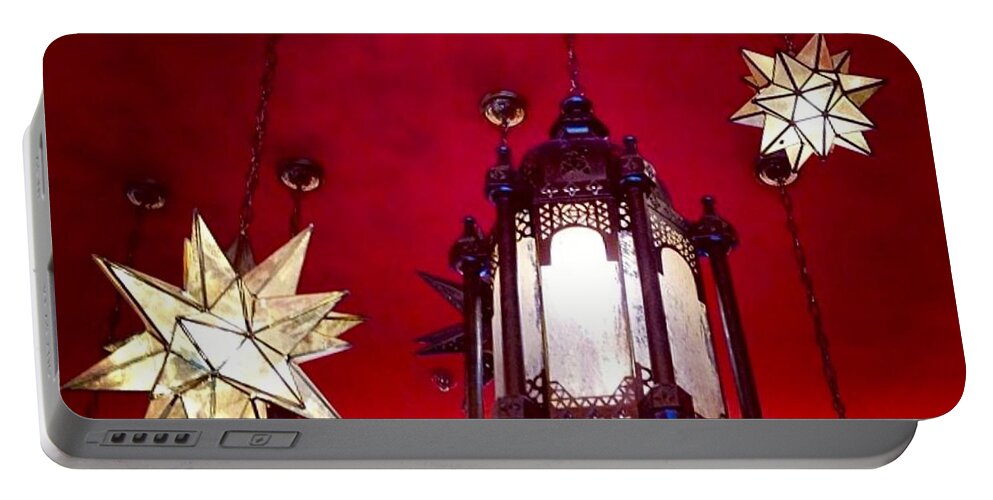Lights Portable Battery Charger featuring the photograph Lights by Denise Railey
