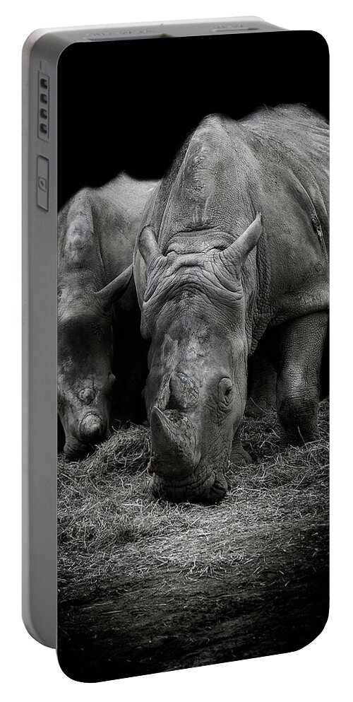 Rhino Portable Battery Charger featuring the photograph Like Father like Son by Paul Neville