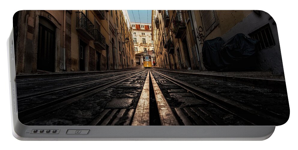 Lisbon Portable Battery Charger featuring the photograph Line by Jorge Maia