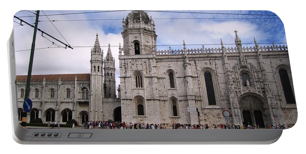 Lisbon Portable Battery Charger featuring the photograph Lisbon Jeronimo Monastery Portugal by John Shiron
