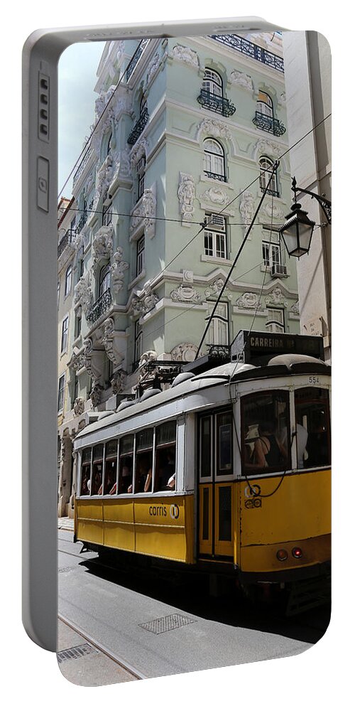 Trolley Portable Battery Charger featuring the photograph Lisbon Trolley 4 by Andrew Fare