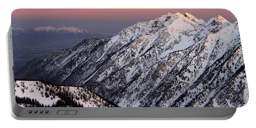 No People Portable Battery Charger featuring the photograph Little Cottonwood Canyon Sunrise by Brett Pelletier