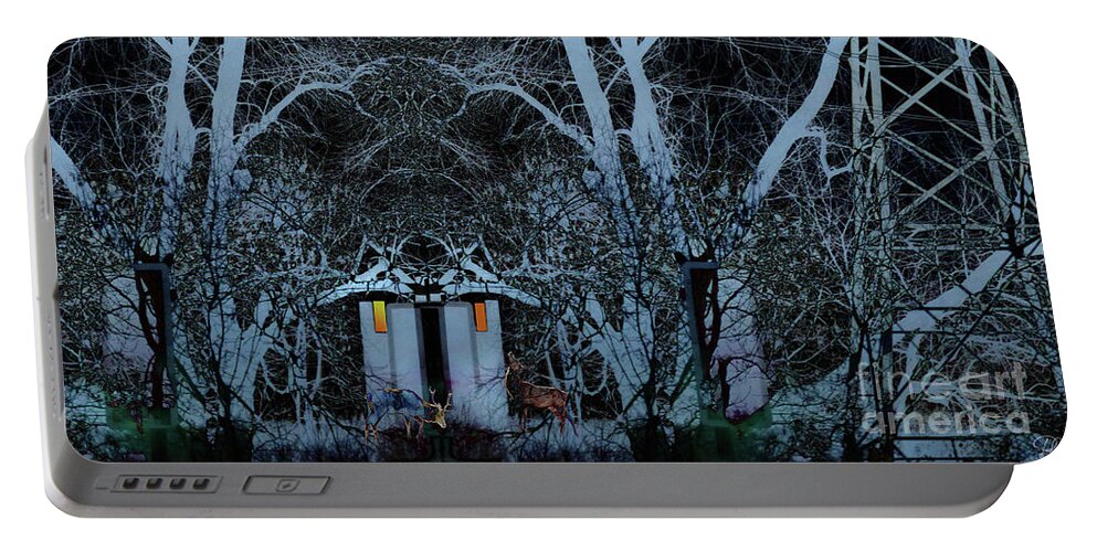 House Portable Battery Charger featuring the photograph Little House in the Woods by LemonArt Photography