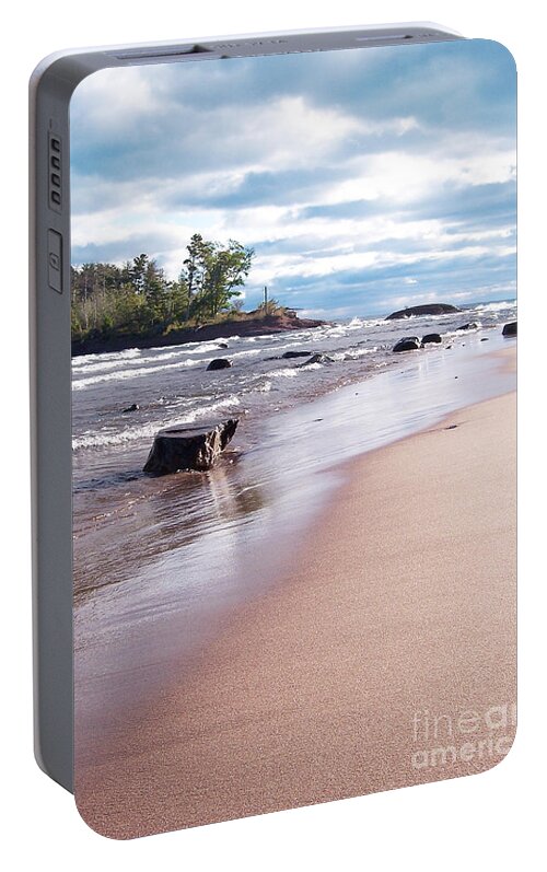 Photo Portable Battery Charger featuring the photograph Little Presque Isle by Phil Perkins