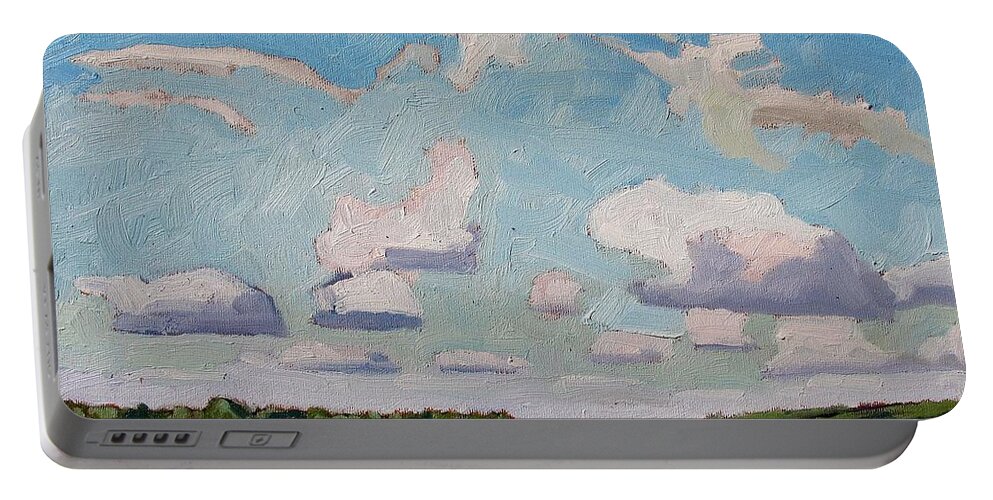 Cumulus Portable Battery Charger featuring the painting Little Rideau Morning by Phil Chadwick