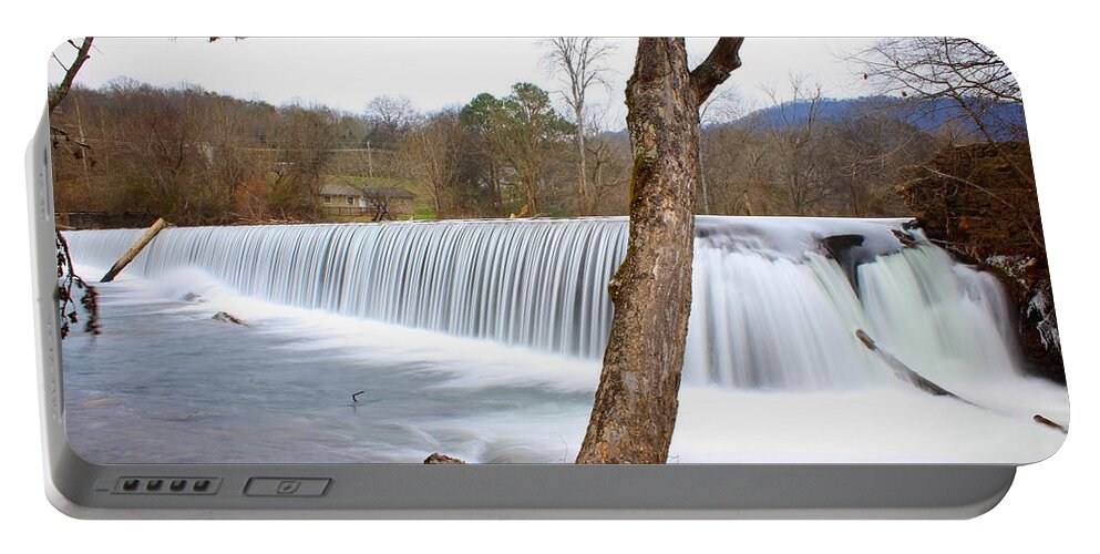 Waterfall Portable Battery Charger featuring the photograph Little River by Richie Parks