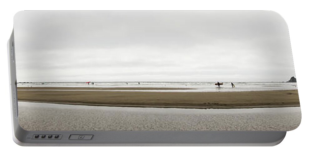 Oregon Portable Battery Charger featuring the photograph Little Sand Beach Oregon Panorama by Lawrence S Richardson Jr
