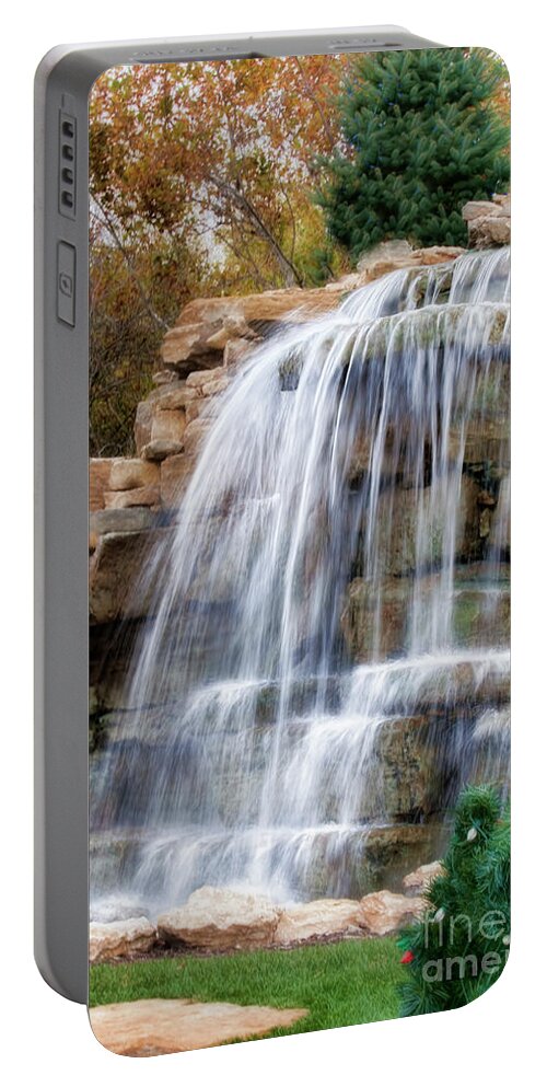 Waterfall Portable Battery Charger featuring the photograph Little Waterfall by Joan Bertucci