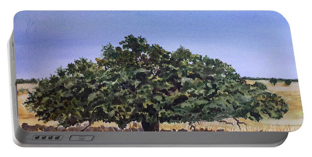 Tree Portable Battery Charger featuring the painting Live Oak by Christine Lathrop