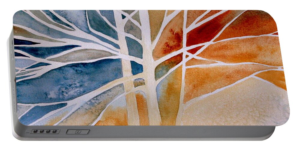 Watercolor Portable Battery Charger featuring the painting Lives Intertwined 2 by Julie Lueders 