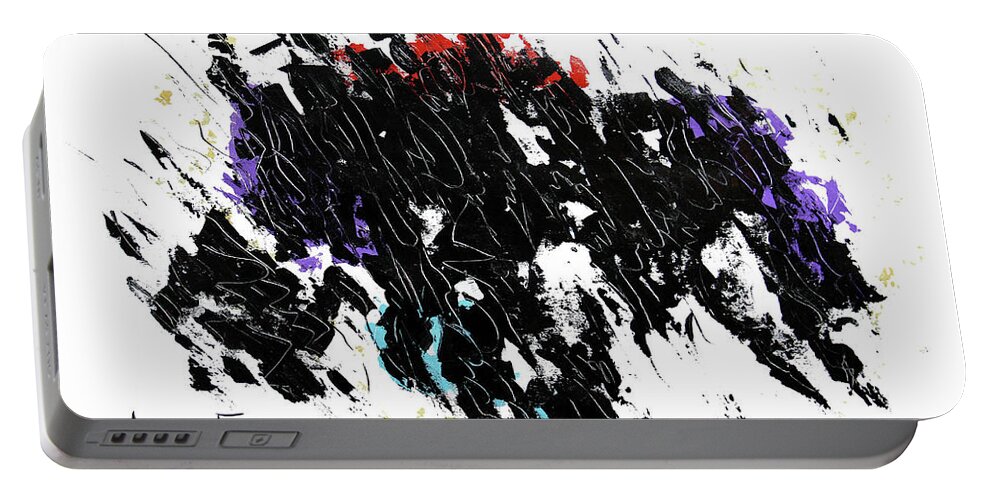 Abstract Painting Portable Battery Charger featuring the painting Living In The Light John 1-5 by Anthony Falbo
