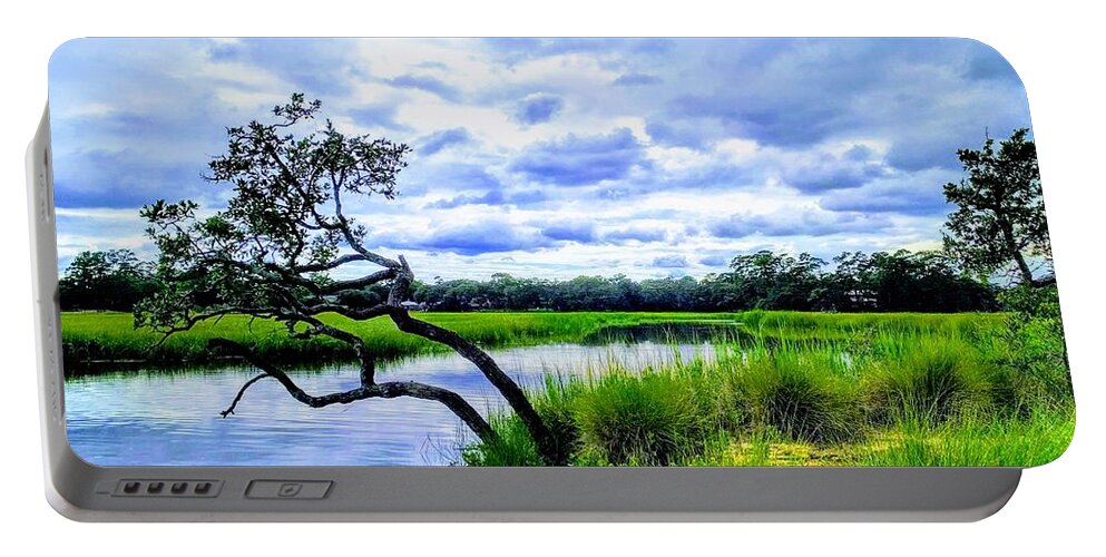 Tree Portable Battery Charger featuring the photograph Living Low by Sherry Kuhlkin