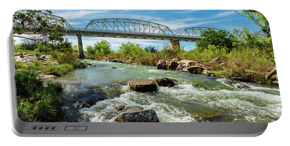 Highway 71 Portable Battery Charger featuring the photograph Llano River by Raul Rodriguez
