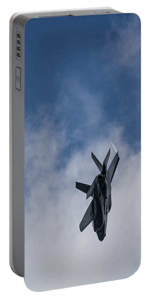 Jet Portable Battery Charger featuring the photograph Lockheed Martin F-35 Lightning II by Shirley Mitchell