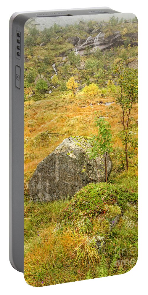 Norway Portable Battery Charger featuring the photograph Lofoten In Autumn 11 by Timothy Hacker