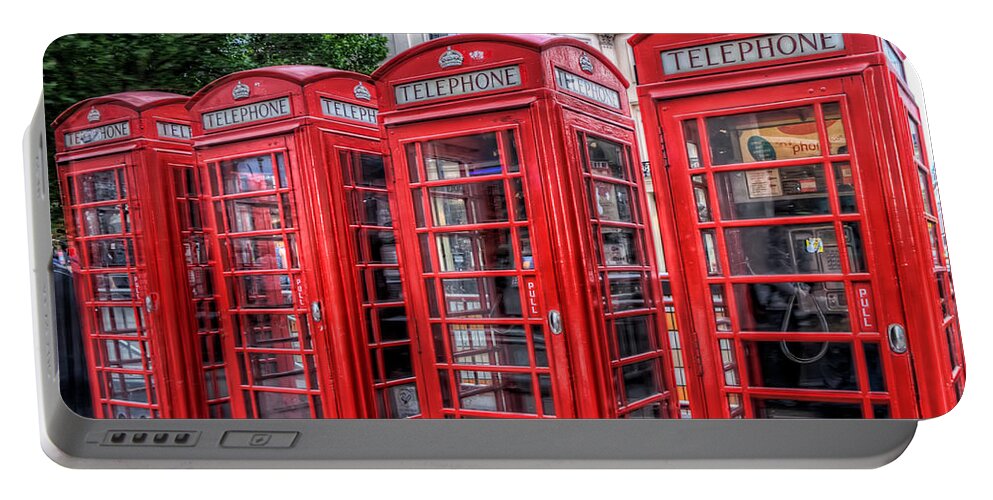 Phone Portable Battery Charger featuring the photograph London calling,or not by Sharon Ann Sanowar