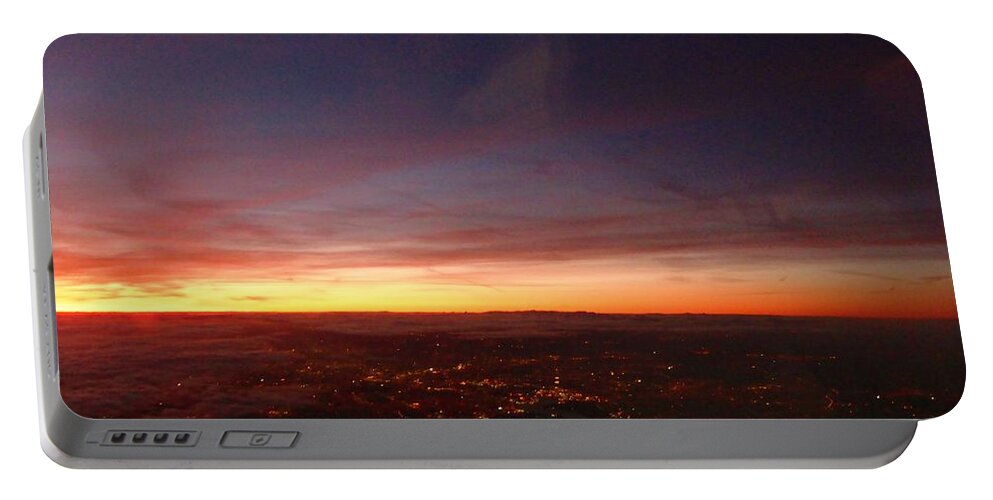 Sunset Portable Battery Charger featuring the photograph London Sunset by Amalia Suruceanu