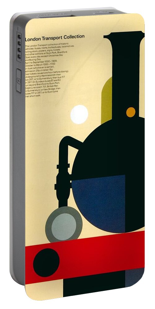 London Portable Battery Charger featuring the mixed media London Transport Collection - London Underground, London Metro, Suburban - Retro travel Poster by Studio Grafiikka