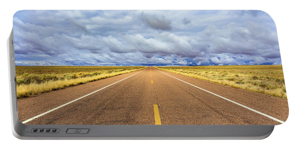 Arizona Portable Battery Charger featuring the photograph Lonely Arizona Highway by Raul Rodriguez