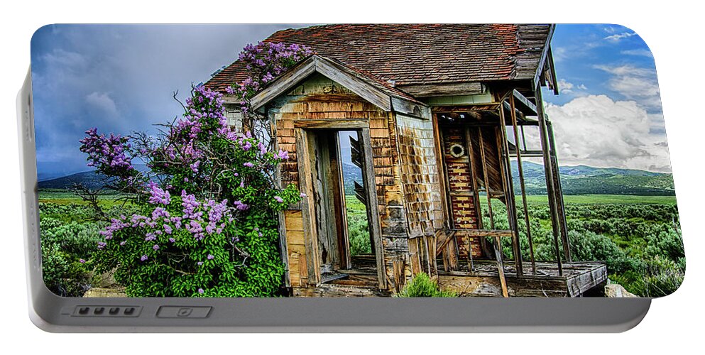 Abandoned Portable Battery Charger featuring the photograph Lonely Lilacs by Bryan Carter